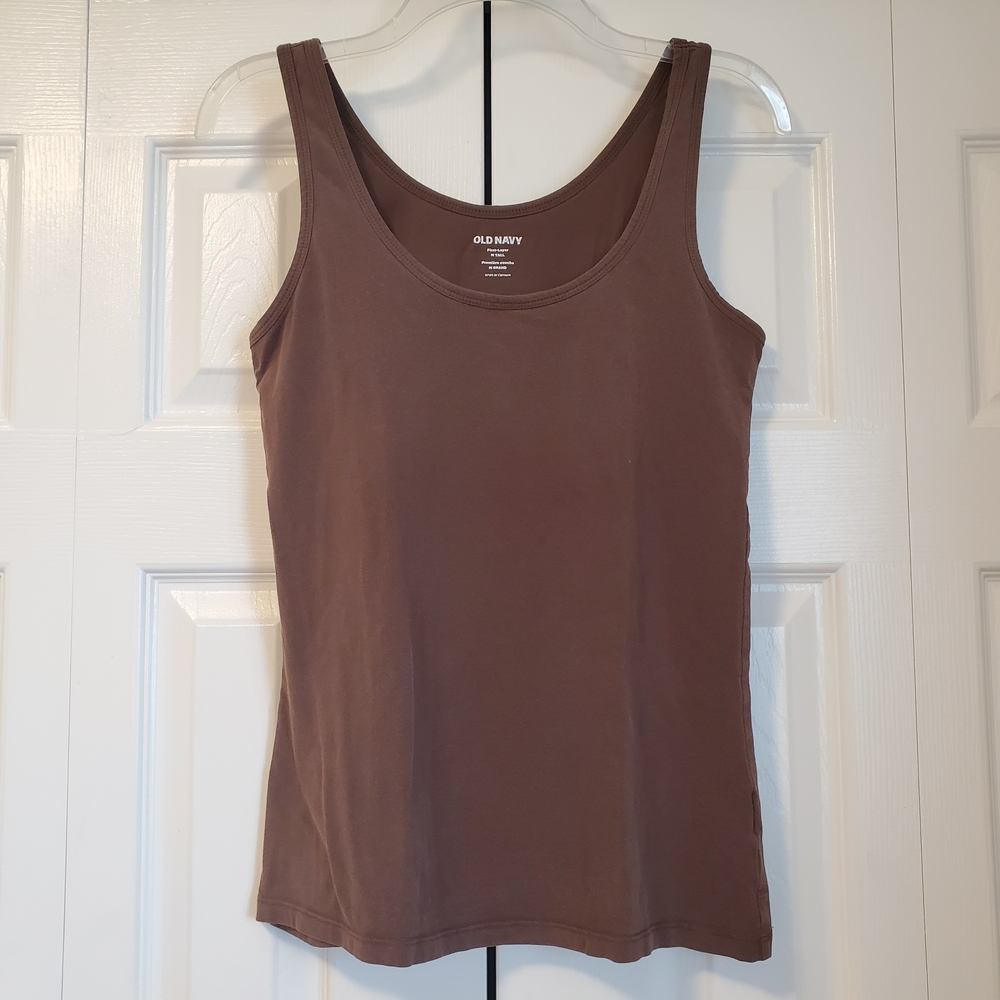 💐5/$35💐 First-Layer Scoop-Neck Brown Tank Top - Old Navy - M Tall - Picture 2 of 3